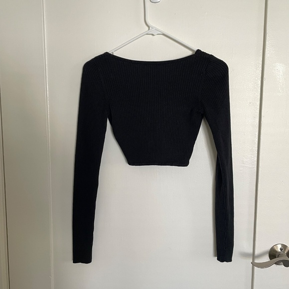 Bec+Brdige Riviera Long Sleeve Knit Top in Black US SIZE 4 - Picture 12 of 13